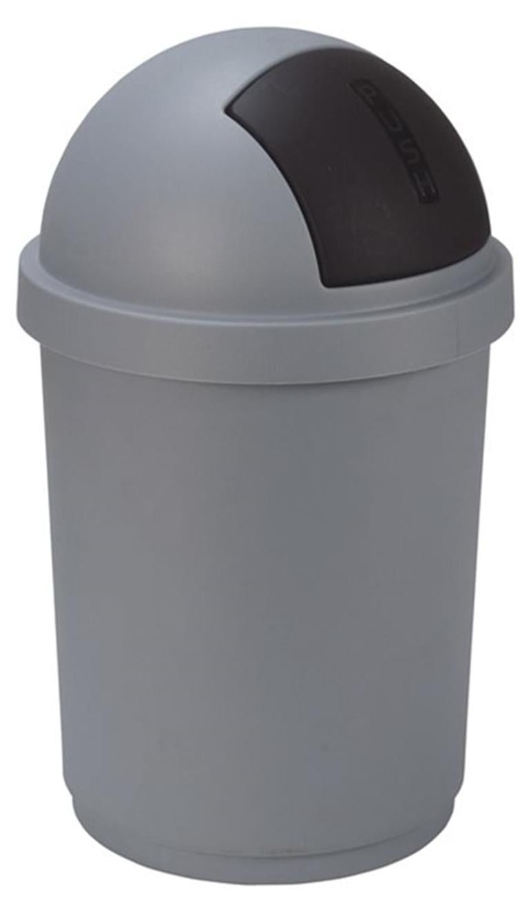 Curver Afvalcontainer met rollende deksel, 50 liter, zilver/anthraciet