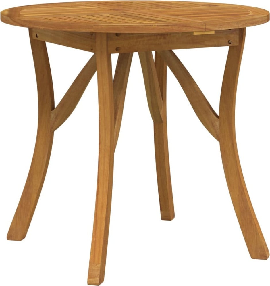 vidaXL Tuintafel van massief acaciahout, diameter 85 cm