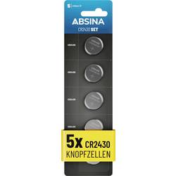 Absina Knopfzelle CR2430 3 V 5 St. Lithium 401027
