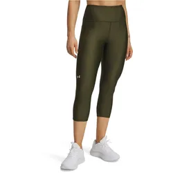 UNDER ARMOUR HeatGear Armour No-Slip Waistband Caprihose Damen 308 - expedition green/white M