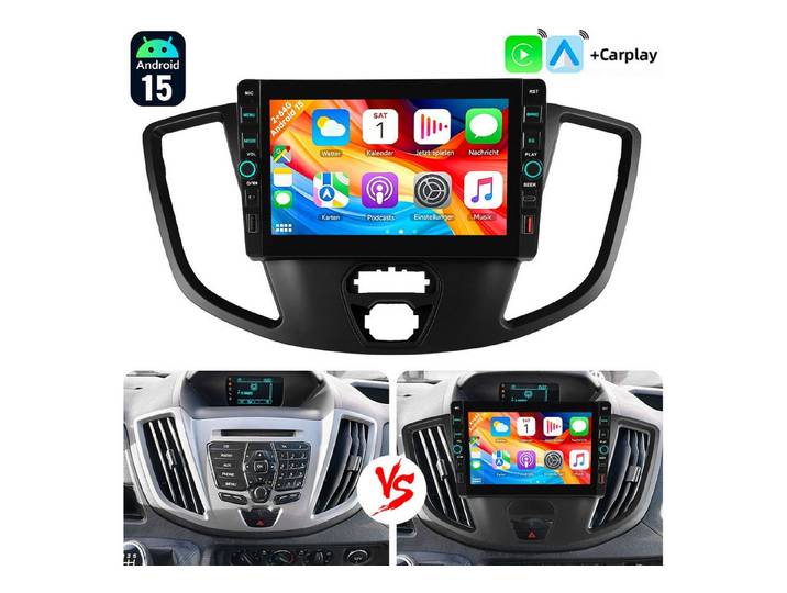 ESSGOO DAB+ 64G Für Ford Transit Android 16 Autoradio GPS Navi Carplay GPS BT Navigationsgerät