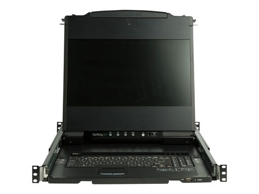 StarTech.com Rack KVM Konsole HD 1080p - US Tastatur(QWERTY), Ein Port DVI/VGA KVM mit 17" LCD Monitor - 1HE LCD KVM Konsolenschublade mit Kabeln - USB Unterstützung - 44.230 MTBF (RKCOND17HD) (RKCOND17HD)