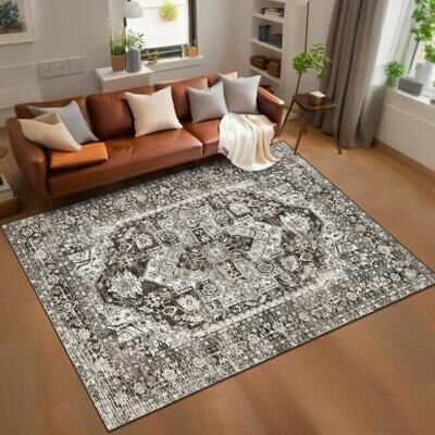 Garvee Intricate Medallion Pattern Living Room Area Rug