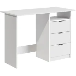 Vicco, Schreibtisch, Schreibtisch Meiko, Weiss, 105 x 50 cm mit Schubladen (105 x 50 x 76.50 cm)