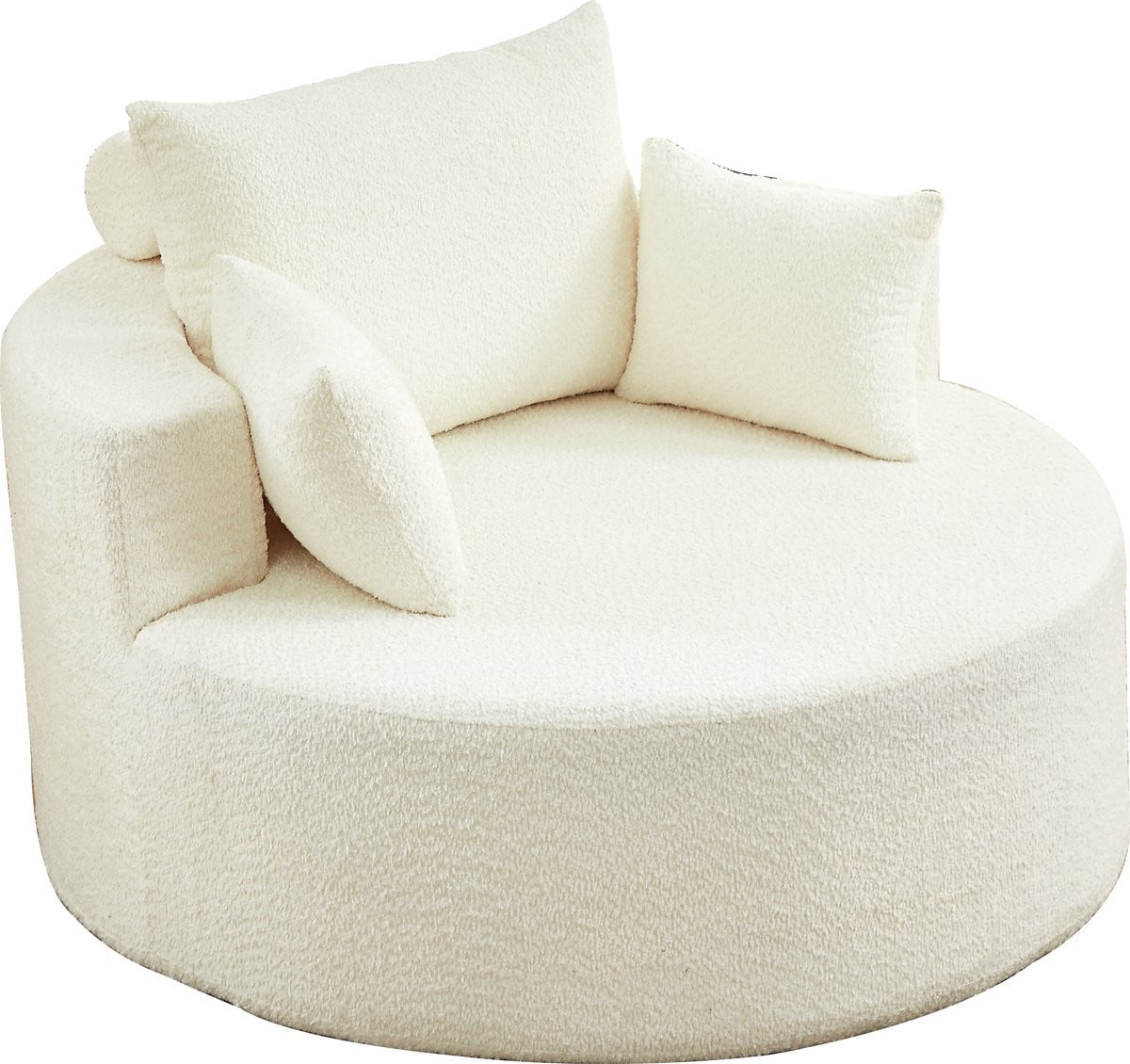 Merax Chenille Lounge Fauteuil - Moderne Slaapstoel - Boneless Cloud Chair - Beige