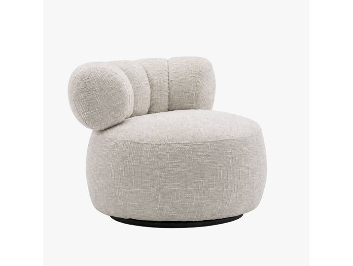 Blair Fauteuil Pivotant En Tissu Beige