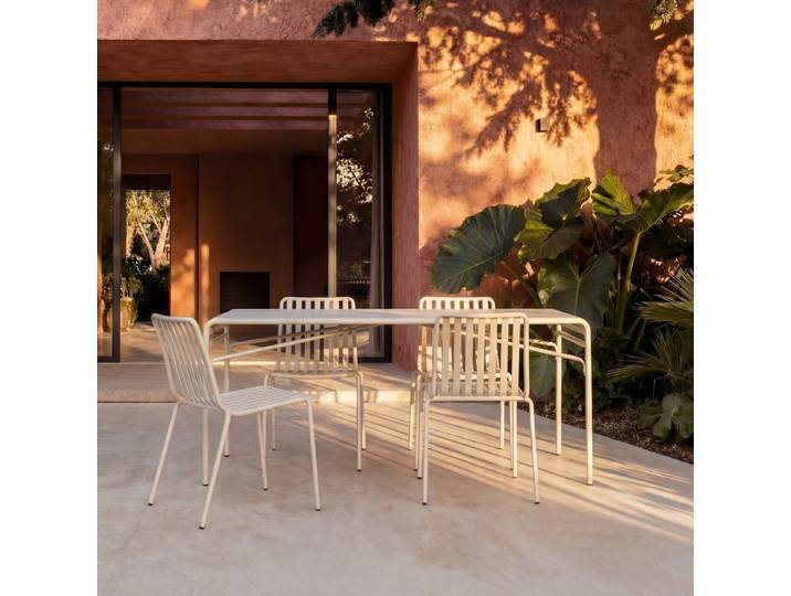 Gartenmöbel-Set Cream aus Metall, 4-Sitzer Gaby - Beige - Metal