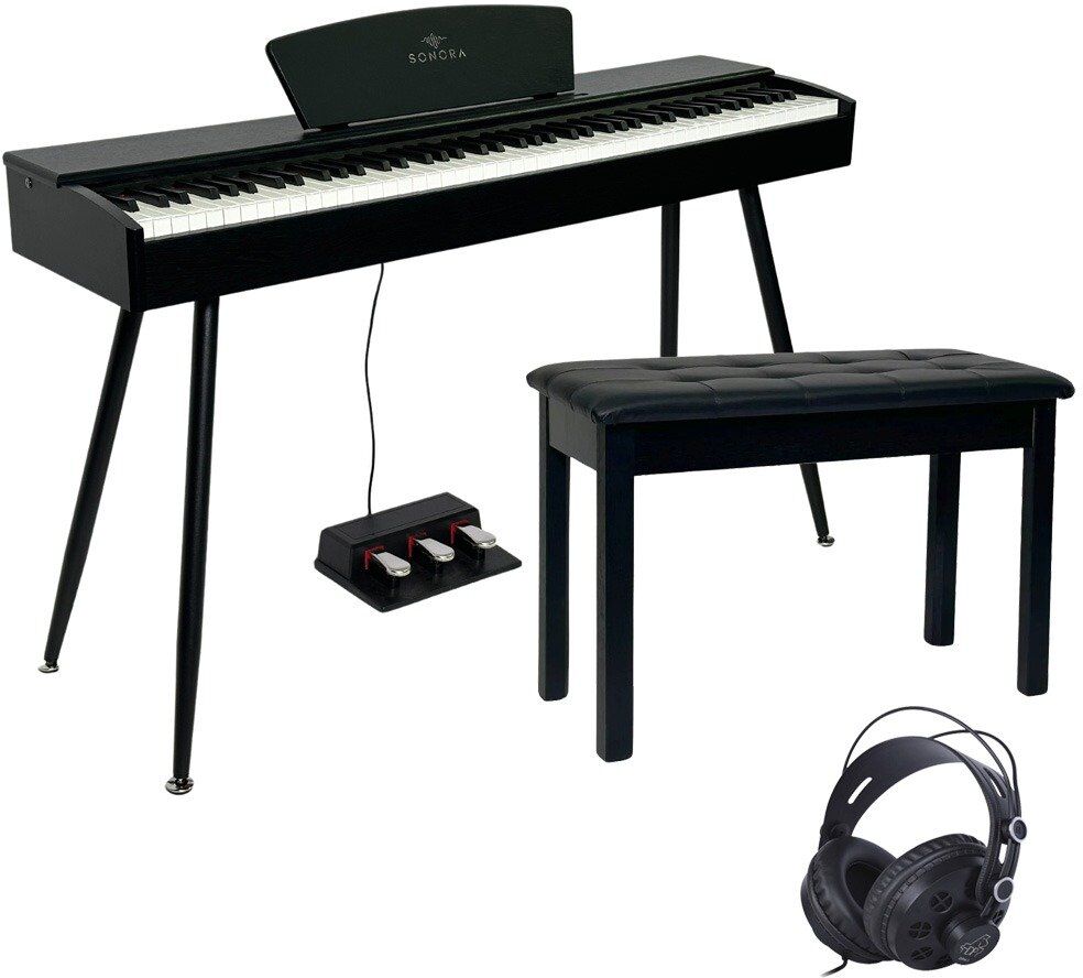 Sonora SDP-1 Schwarz E-Piano Set