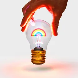 Suck UK Kabellose LED Glühbirne Regenbogen