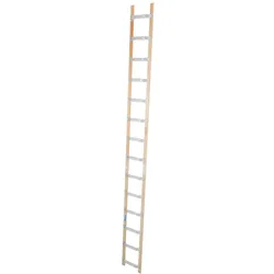 Krause Dachleiter Aluminium-Holz 14 Sprossen