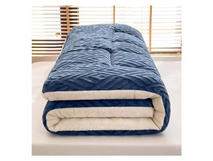 AVkgwrtb Futonmatratze mit Mikrofaser-Daunenfüllung 90-180x200cm Schlafzimmer Wohnzimmer Camping: Roll-Up-Tatami(A,180*200cm)