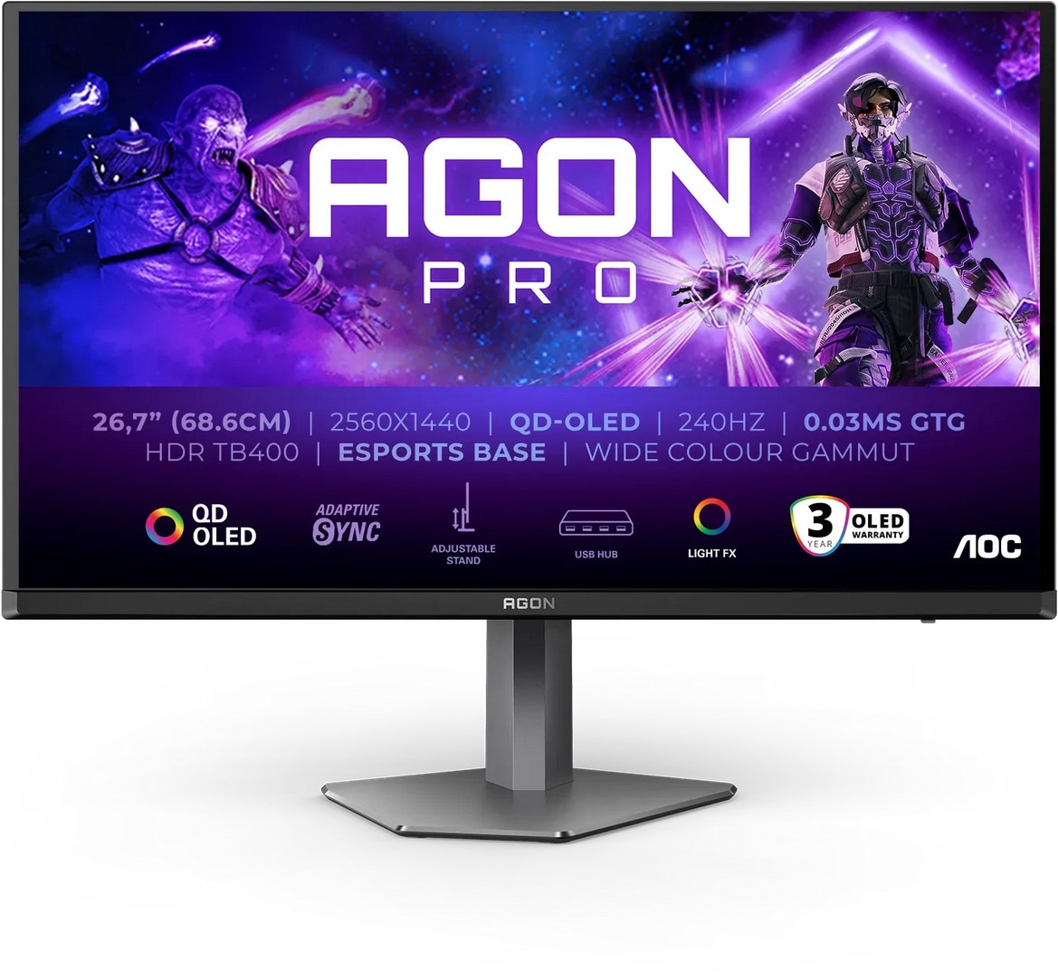 AOC AGON Pro AG276QZD2 26.7 Zoll WQHD QD-OLED Panel 16:9 240 Hz Monitor