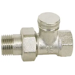 Heizkörper Rücklaufverschraubung absperrbar 3/8" Dg. vernickelt