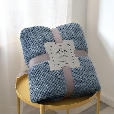 Uplift Picks Fluffy Coral Velvet Throw Blanket Soft Thick Warm Sofa Blanket blue 150x200 Cm