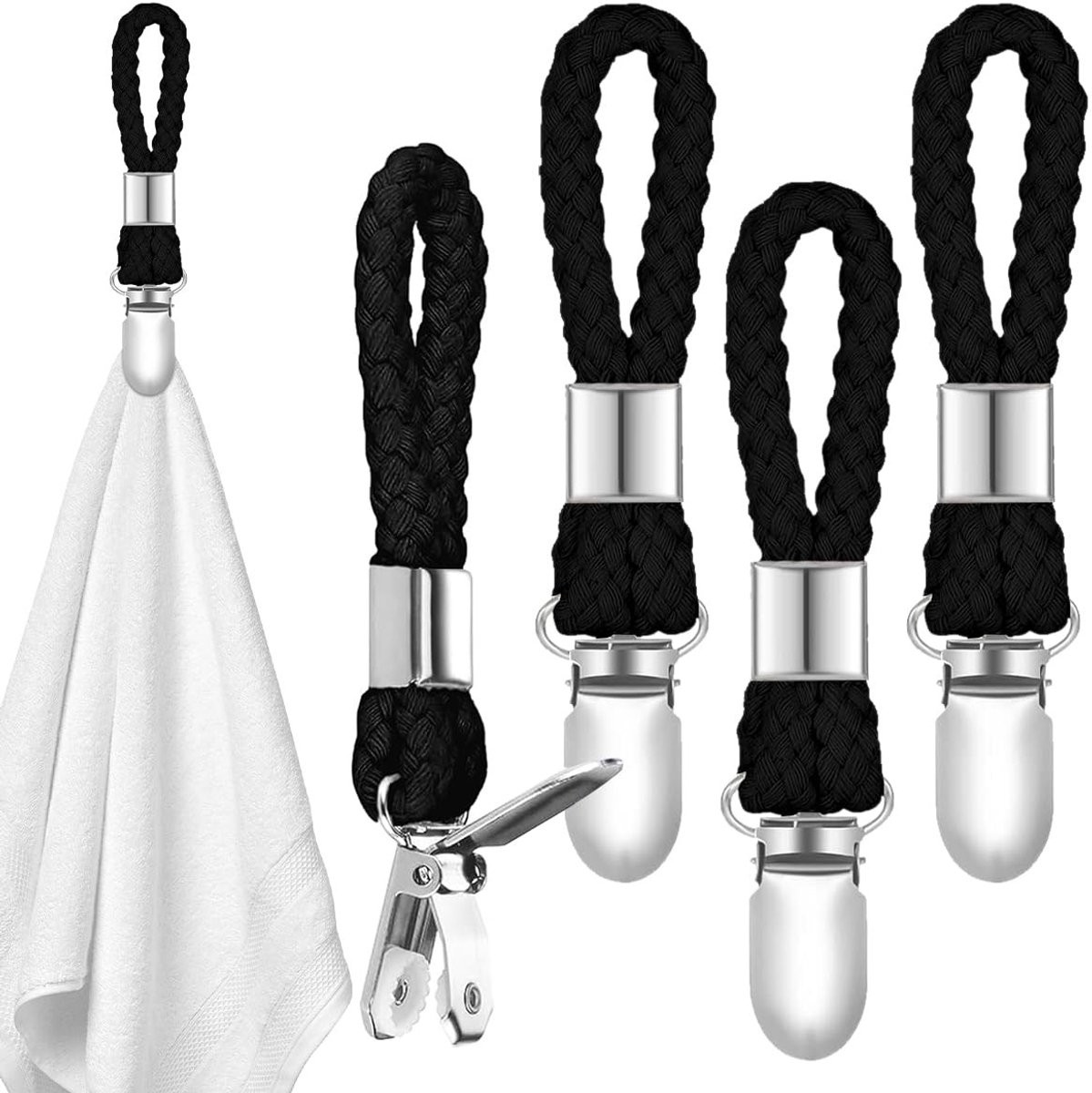 Dailygoods Handdoekclips 4 stuks - Handdoekhanger en handdoekklemmen