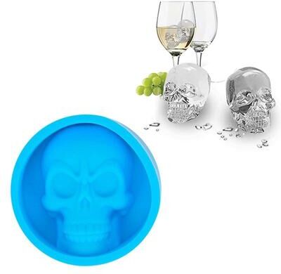 Inspired Deals Skull Ice Cube Mold Silicone Whiskey Ice Mold For Creative Drinks And Cocktails blue