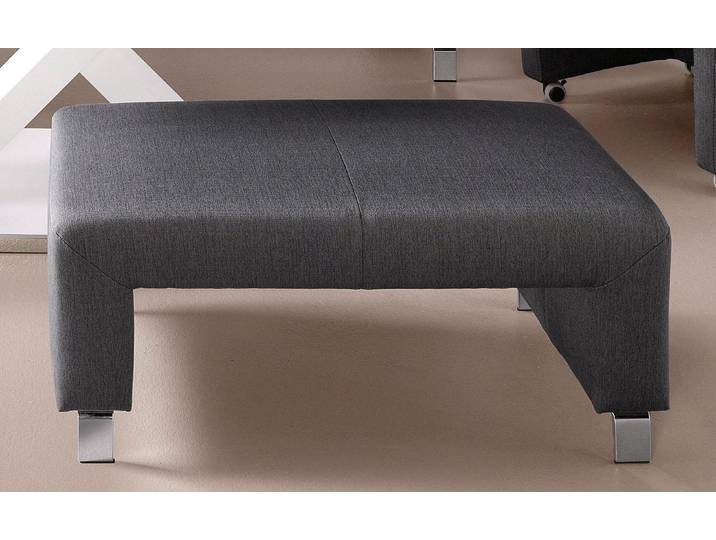 Polsterhocker EXXPO - SOFA FASHION Intenso, Hocker, modern , grau (anthrazit), B:100cm H:50cm T:53cm, NaturLeder;Strukturstoff (Zusammensetzung: Polyester 100%);Luxus-Microfaser (Zusammensetzung: Aufgeflockte 100% Polyester Schicht mit Prägung);Cord (Zusammensetzung: Polyester 100%), Hocker, Polsterhocker, hohe Bodenfreiheit, frei im Raum stellbar, hoher Sitzkomfort
