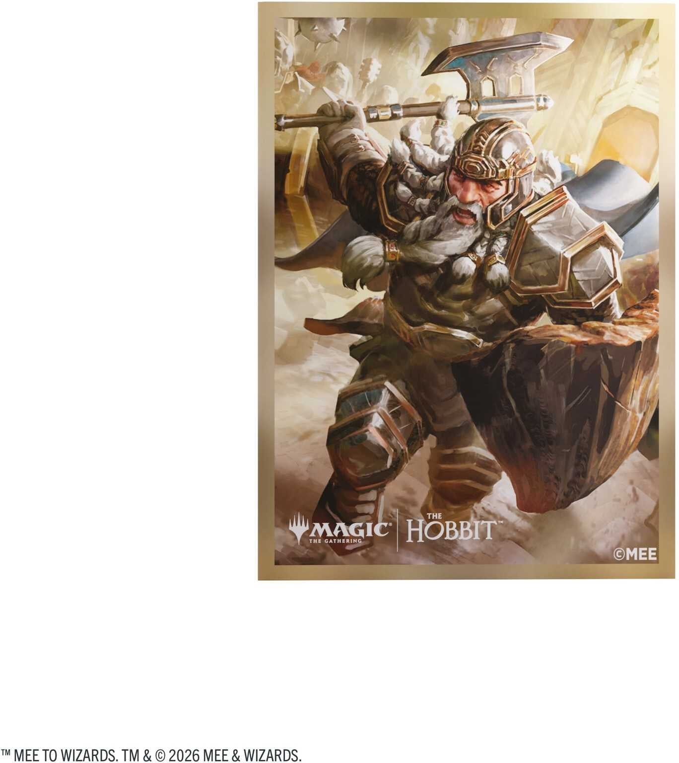 Gamegenic Magic: The Gathering The Hobbit Premium Art Sleeves – Thorin, Mountain-King for Ages 13+, Card Game Accessories