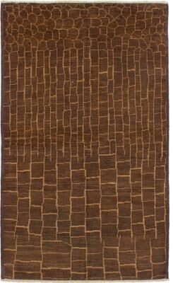 ECARPETGALLERY Hand-knotted Shalimar Dark Brown Wool Rug - 4'9 x 7'10