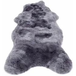 FELL Merino Lammfell Schaffell Grau ca. 105 cm