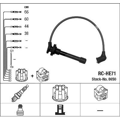 Ngk Zündleitungssatz [Hersteller-Nr. 8650] für Honda