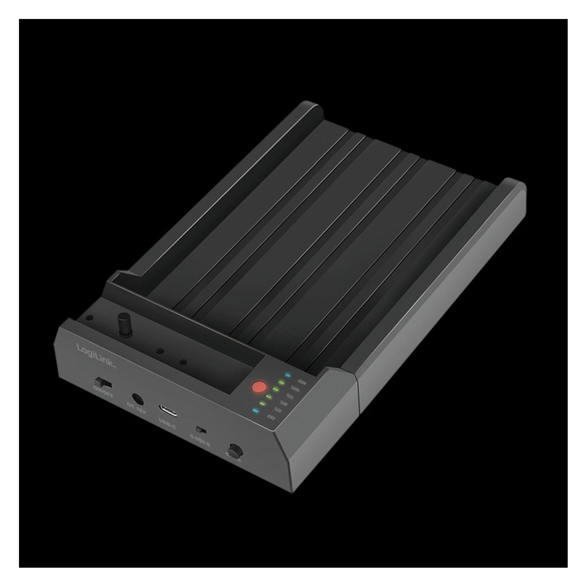 LogiLink USB 3.2 Gen 2 Quickport, 2-Port, für SATA HDD/SSD und M.2 NVMe SSD (USB-C, 2 Ports) (QP0031)