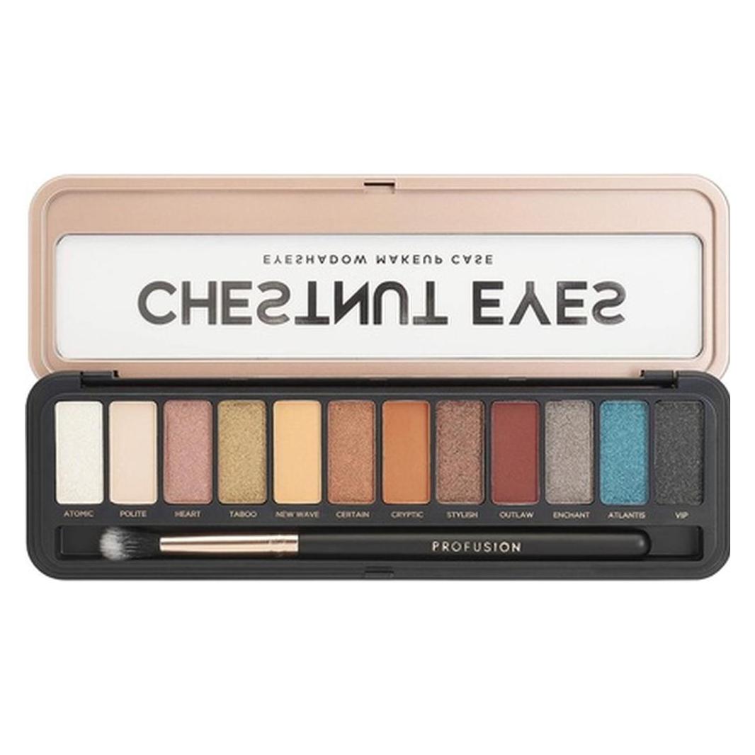 Profusion Cosmetics Pro Makeup Case Lidschattenpalette für kastanienbraune Augen (Brauntönen, Kastanienbraun, Kastanientöne) (34587030)
