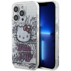 Hello Kitty IML Kitty On BricStk. Graffiti - Hülle für iPhone 14 Pro (weiß)