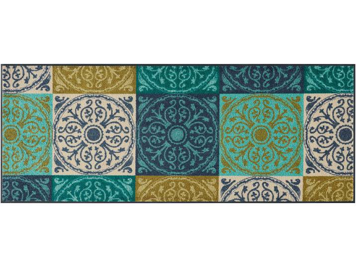 Fussmatte Gr. 4, blau (türkis), B:75cm H:7mm L:120cm, Kunstfaser, Polyamid, Teppiche, Fussmatte
