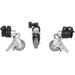 Falcon Eyes Schwenkbare Räder PCA-19M 3 St. 19 mm (Stativbein), Stativ Zubehör, Schwarz