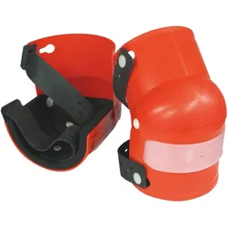 Knieschutz, Knieschoner mit Gelenk PVC Hartschale orange
