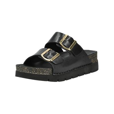 Pantolette ROHDE "Rohde Pantoletten Leder", Damen, Gr. 36, schwarz, Leder, Schuhe Pantolette