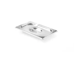 Hendi GN-Deckel mit Löffelaussparung Profi Line GN1/4 aus Edelstahl