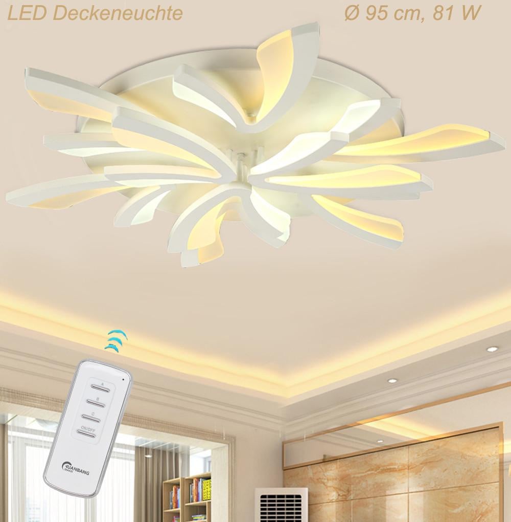 XW062WJ-9 LED-plafondlamp met afstandsbediening, wit, modern design, energieklasse A+