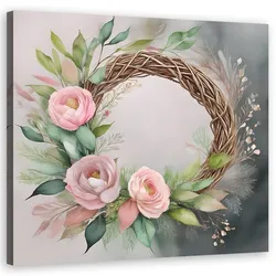 WANDBILD rosa blumen abstrakt