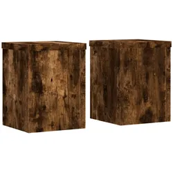 Helloshop26 - Pflanzenständer Blumenmöbel 2er-Set Holzwerkstoff braun 02_0045302