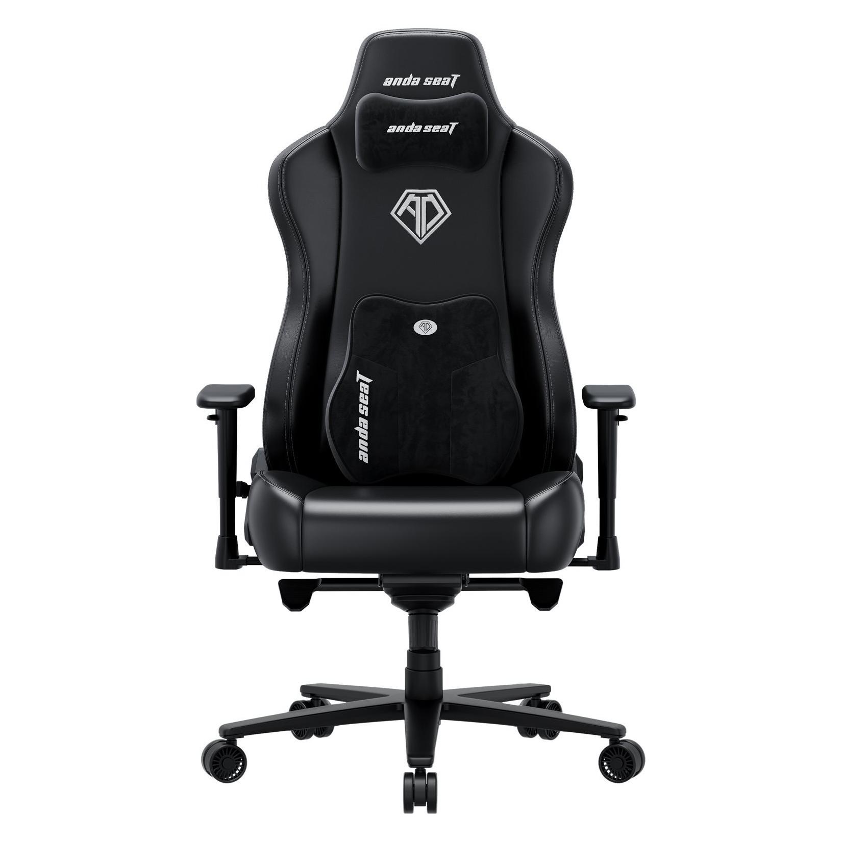 Anda seaT Fotel Fotel gamingowy skórzany Novis Plus XL czarny obrotowy (AD23YC-XL-01-B-PV-B04)