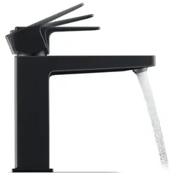 Duravit M Manhattan Waschtischarmatur MH1020001046 Ausladung 129mm, mit Zugstangen-Ablaufgarnitur, schwarz matt