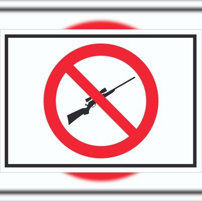 HB-Druck Waffen verboten Schild Symbol A5 (148x210mm)