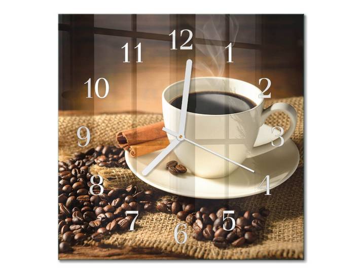 WANDUHR 30x30 cm - Kaffee