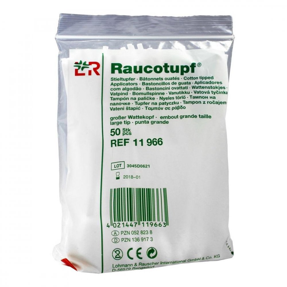 Lohmann & Rauscher GmbH & Co.KG Raucotupf Stieltupfer grosser Wattekopf 01369173