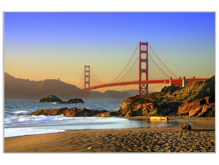 Bild mit Rahmen Golden Gate image LAND
