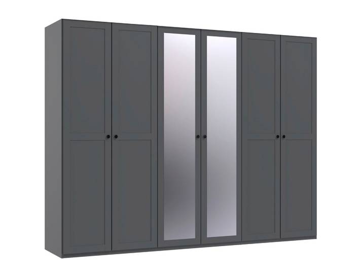 Drehtürenschrank 270/208/58 cm Graphitfarben