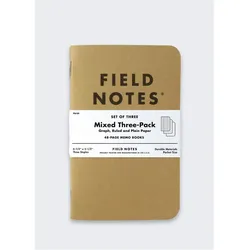 HP, Heft + Block, Notizbuch Original Kraft Mix 3er-Pack