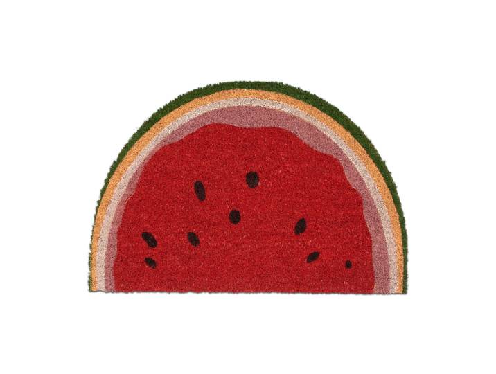 Halbrunde Fussmatte Wassermelone Gelb-Rot-Schwarz