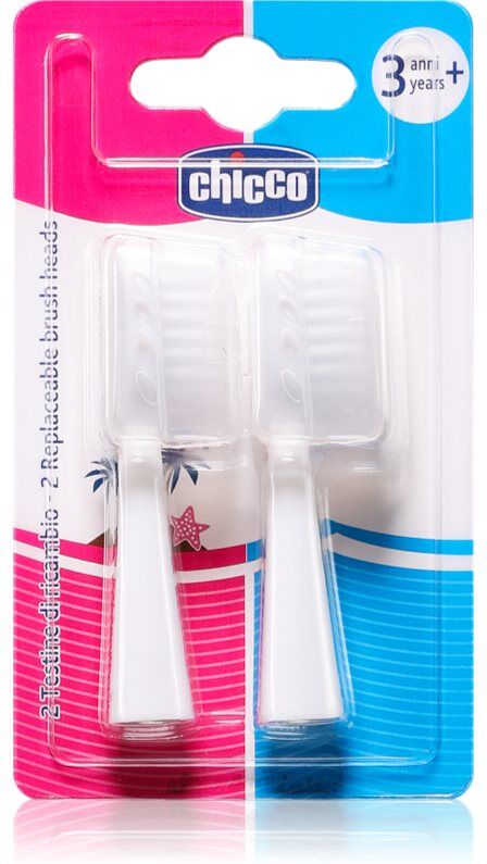 Chicco Replaceable Brush Heads 3y+ têtes de remplacement pour brosse à dents 2 pcs
