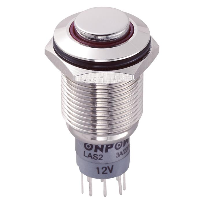 Tru Components 701982 LAS2GQH-22E/R/12V/N/P Vandalismusgeschützter Drucktaster 2 (701982)