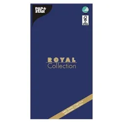 Papstar 10 Tischdecken, Tissue ROYAL Collection 120 cm x 180 cm dunkelblau