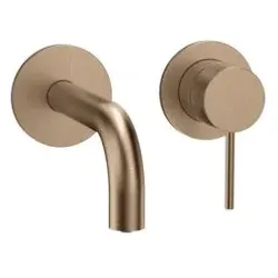 Herzbach MODUL7 Waschtisch-Armatur 70.701602.1.39 Fertigset 160mm Copper Steel