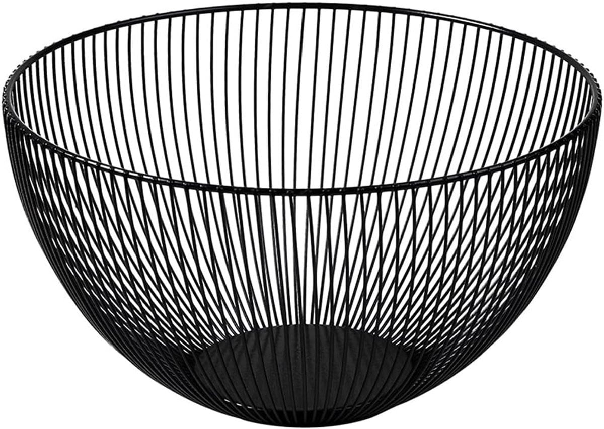 Aanrecht Fruitmand - Zwarte Metalen Draadmand - Breedte: 24,5 cm